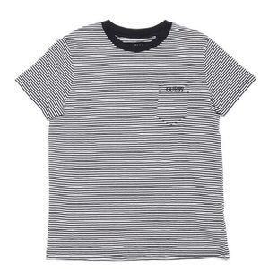 GUESS Striped Embroidered Logo Tee